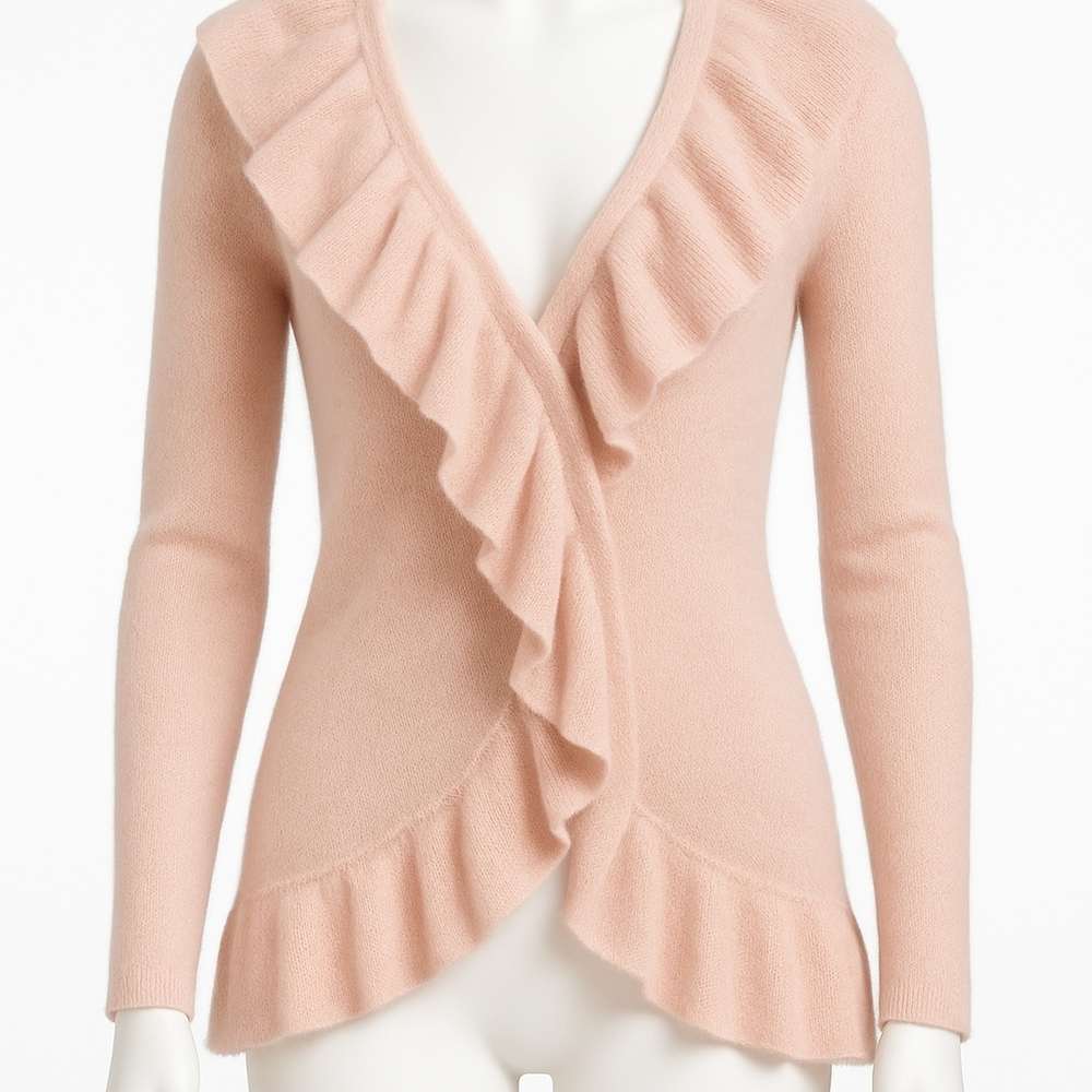 Moda Blush Open Cardigan With Hook And Eye Clasp Size Medium,
